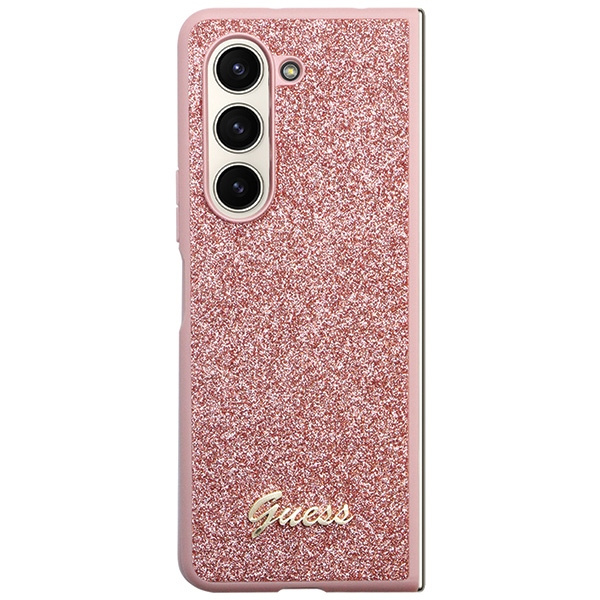 Etui Guess GUHCZFD5HGGSHP F946 Galaxy Z Fold 5 różowy/pink hardcase Glitter Script Case