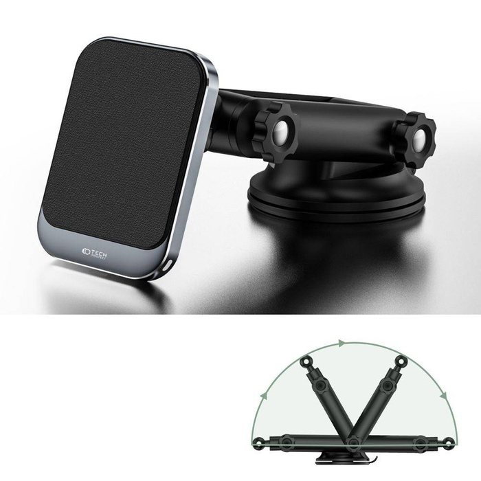 UCHWYT TECH-PROTECT MM15W-V2 MAGNETIC MAGSAFE DASHBOARD CAR MOUNT WIRELESS CHARGER 15W BLACK
