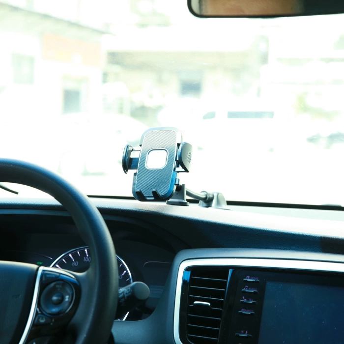 Joyroom samochodowy uchwyt na telefon z elastycznym ramieniem na deskę rozdzielczą szybę czarny (JR-ZS259)