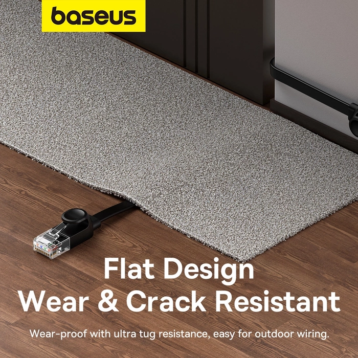 Kabel sieciowy Baseus Ethernet RJ45, Cat.6, 30m (czarny)