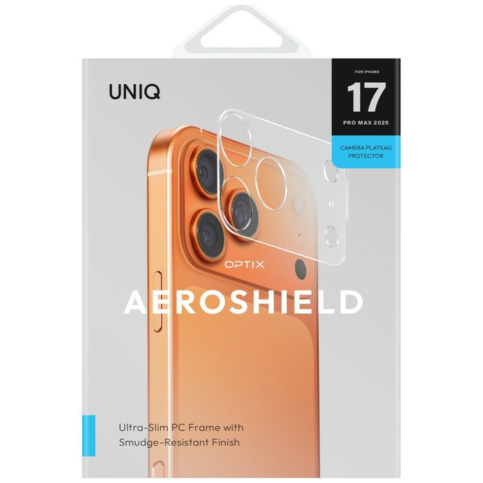 Ochrona modułu kamery aparatu UNIQ Optix Aeroshield Camera Module Protector do iPhone 17 Pro Max przezroczysty