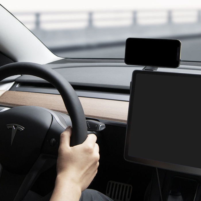 UCHWYT SPIGEN ITT90W ONETAP MAGNETIC MAGSAFE SCREEN CAR MOUNT WIRELESS CHARGER TESLA MODEL 3 / Y / X / S BLACK