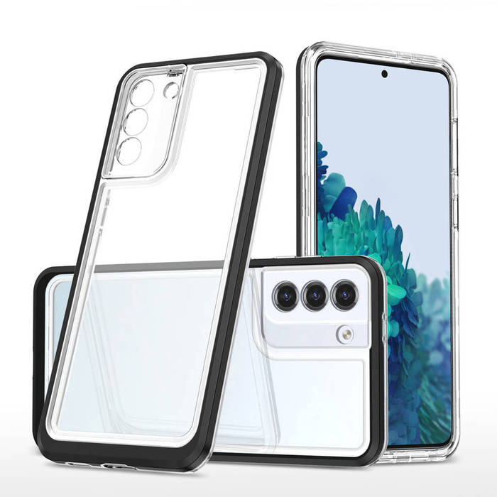 Etui Clear 3in1 Etui Do Samsung Galaxy S23 Silikonowy Pokrowiec Z Ramką Czarne Case