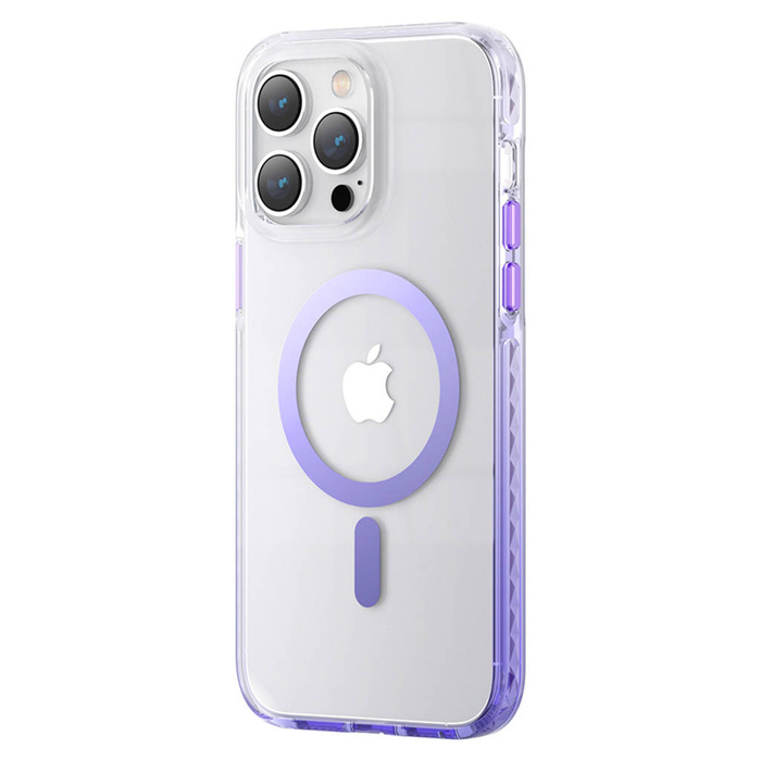 Etui Kingxbar PQY Ice Crystal Series magnetyczne etui iPhone 14 Plus MagSafe fioletowe Case