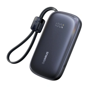 Powerbank Baseus EnerFill FC21 Qpow 3 Ultra 10000mAh 45W z dołączonym kablem-smyczą - czarny