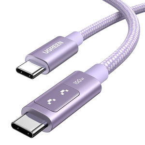Kabel USB-C do USB-C Ugreen Uno L509, 100W, 2m Fioletowy