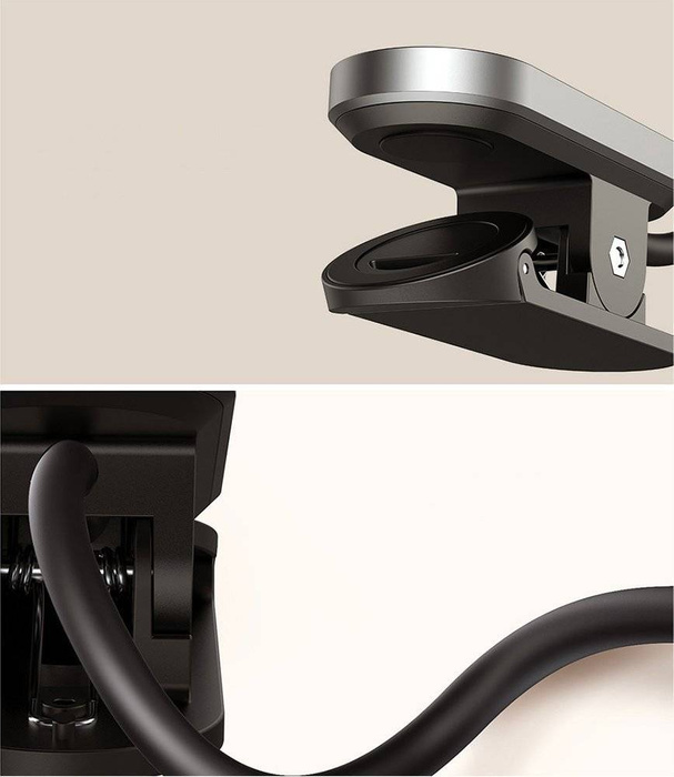 Baseus mini lampka lampa LED z klipsem szary (DGRAD-0G)