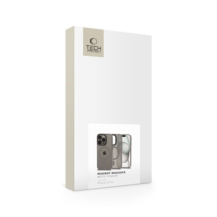 Etui Tech-protect Magmat Magsafe Iphone 15 Pro Matte Titanium Case
