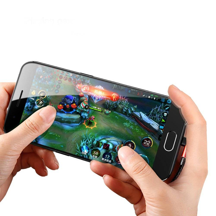 Baseus MVP Elbow Type dwustronny kątowy kabel przewód z bocznym wtykiem micro USB 2m 1.5A czarny (CAMMVP-B01)