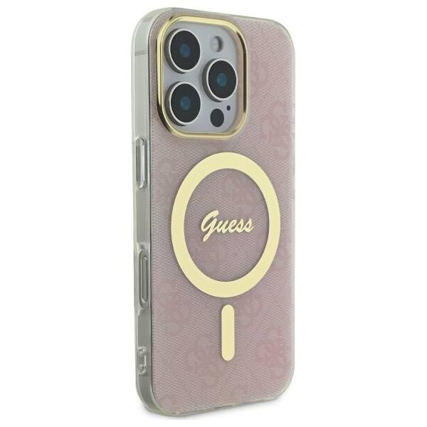 Etui Guess iPhone 16 Pro Max 6.9" różowy/pink hardcase IML 4G MagSafe