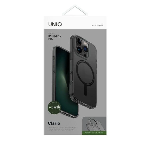 Etui UNIQ Clario iPhone 16 Pro 6.3" Magclick Charging dymny/smoke