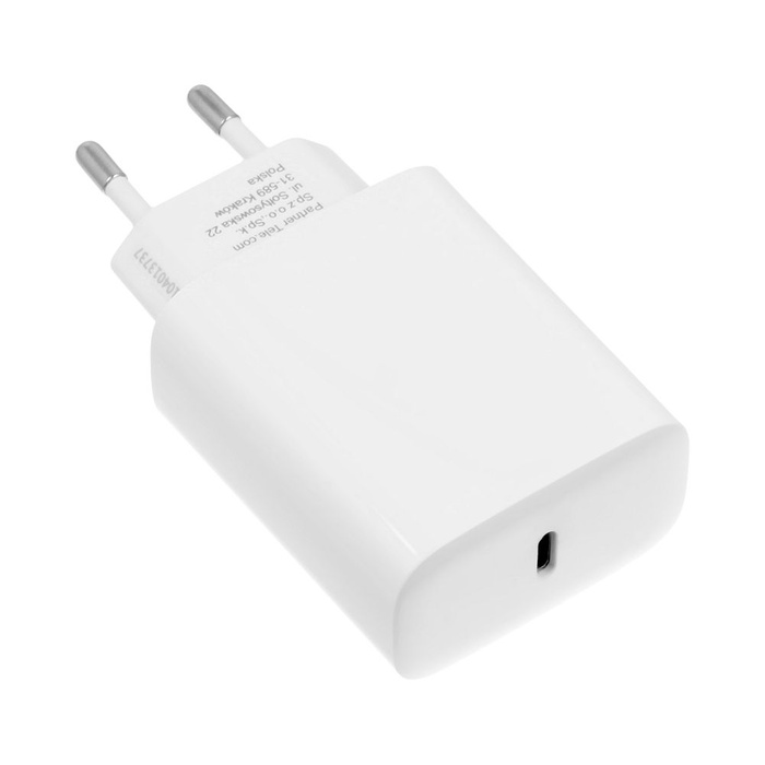 Ładowarka sieciowa do telefonu Forcell F-Energy USB C QC4.0 PD 3A 25W + kabel USB C do USB C TFK-TC-25WPD biała