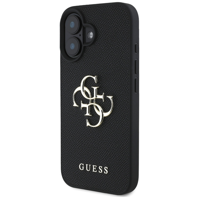 Etui Guess Grained Big 4G Logo Small      Classic Logo do iPhone 16 czarny