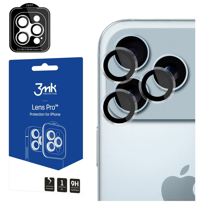 Ochrona na obiektyw aparatu 3MK iPhone 17 Pro /17 Pro Max Lens Protection Pro przezroczysty