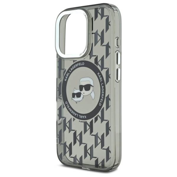 Etui Karl Lagerfeld iPhone 16 Pro Max 6.9" czarny/black IML Monogram Karl&Choupette Head MagSafe
