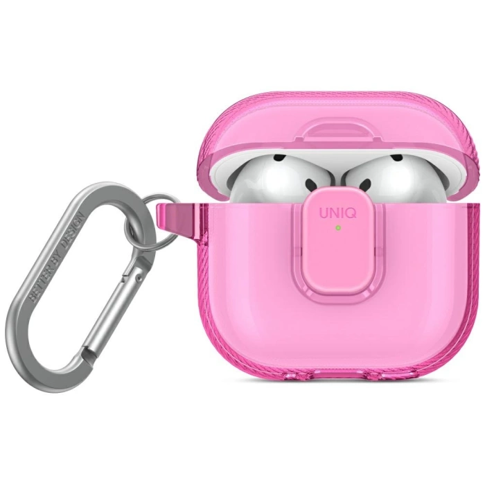 Etui UNIQ AirPods 4 Glase Pro Lock Case Różowy