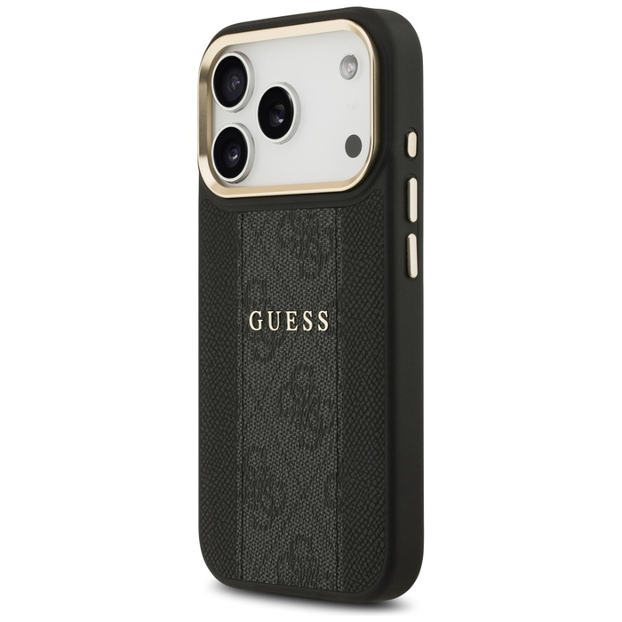 Etui Guess 4G Stripe MagSafe do iPhone   17 Pro czarny