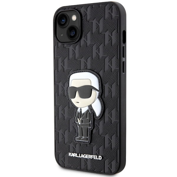 Etui Karl Lagerfeld KLHCP14MSAKHPKK iPhone 14 Plus 6.7" czarny/black Saffiano Monogram Ikonik Case