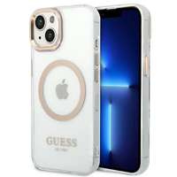 Etui GUESS Apple iPhone 14 Plus Metal Outline Magsafe Złoty Hardcase