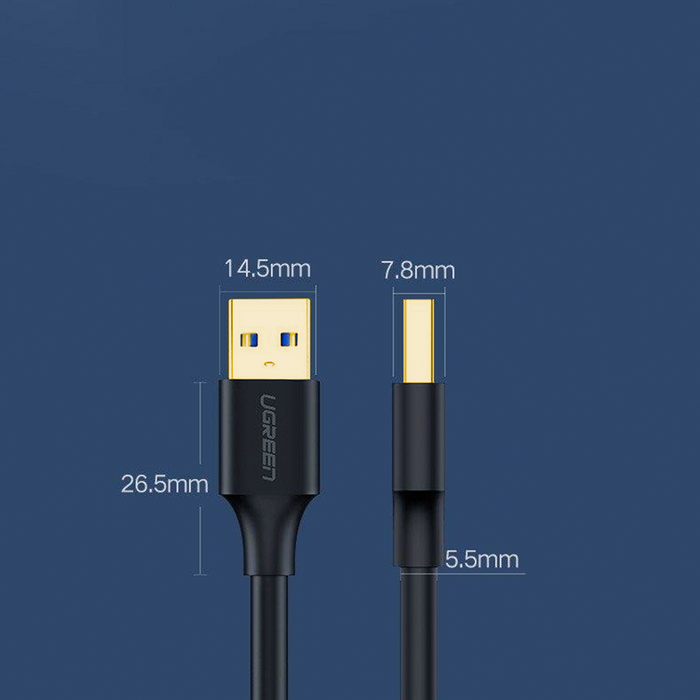 Ugreen kabel przewód USB 3.1 (męski) - USB 3.1 (męski) 2m szary (10371)