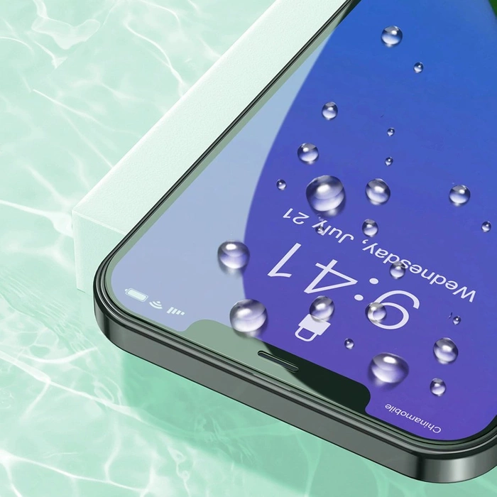 [PO ZWROCIE] Baseus 2x zielone szkło hartowane 0,15 mm z filtrem Anti Blue Light iPhone 12 mini (SGAPIPH54N-LP02)