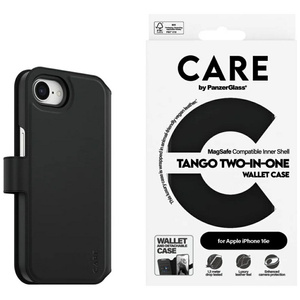 Etui CARE by PanzerGlass Feature Tango   2w1 Wallet do iPhone 16e czarny