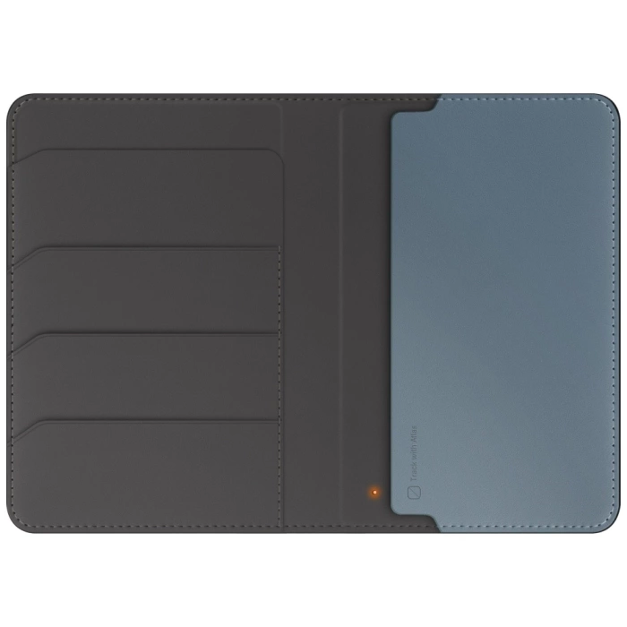 Etui na paszport UNIQ Belmont z Apple    Find My blokada RFID szaro niebieski