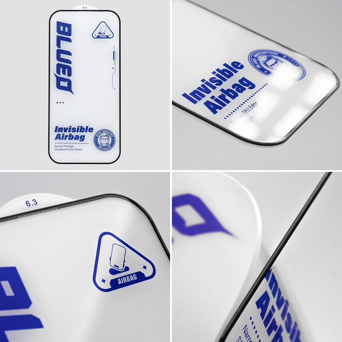 Szkło Hartowane 5D Mr. Monkey Glass - Apple iPhone 15 czarny (Airbag Anti-broken)