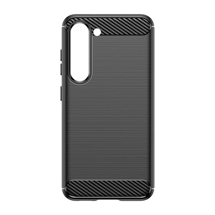 Carbon Case etui Samsung Galaxy S23+ elastyczny silikonowy karbonowy pokrowiec czarne
