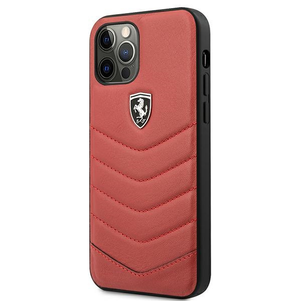 Etui FERRARI Apple iPhone 12 12 Pro Off Track Quilted Czerwony Hardcase
