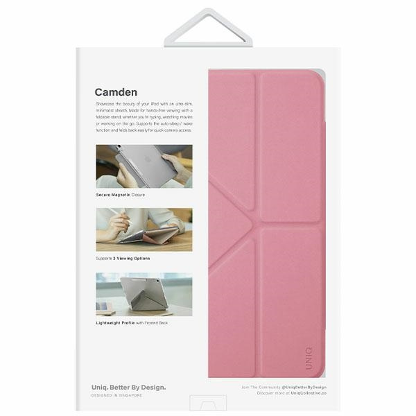 UNIQ etui Camden iPad 10 gen. (2022) różowy/rouge pink Antimicrobial