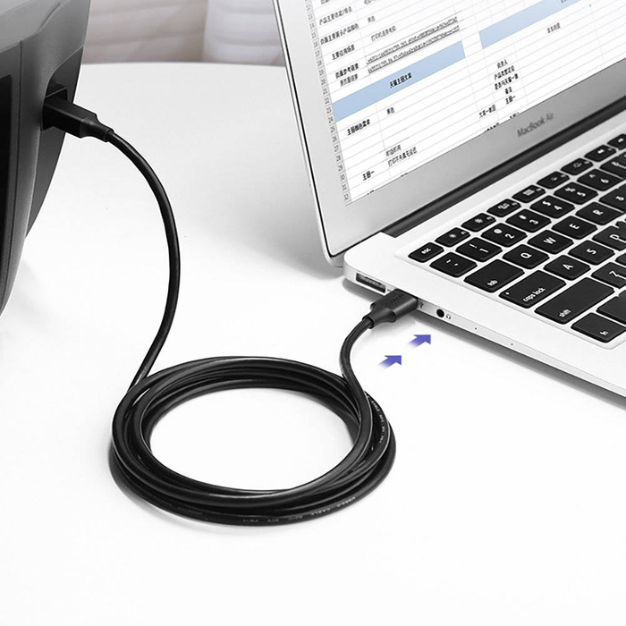 Ugreen kabel USB Typ B do drukarki (męski) - USB 2.0 (męski) 480 Mbps 1 m czarny (US135 20846)