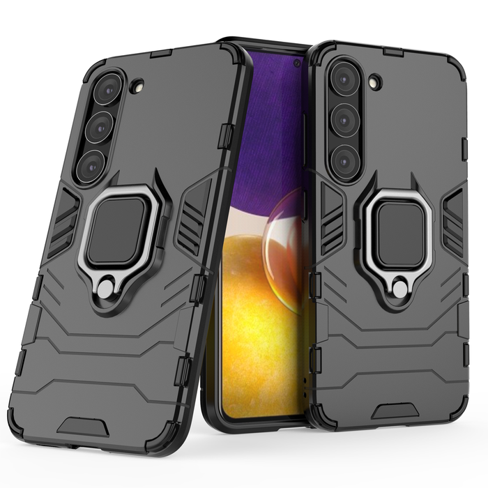 Etui Ring Armor Etui Do Samsung Galaxy S23 Pancerny Pokrowiec Uchwyt Magnetyczny Ring Czarne Case