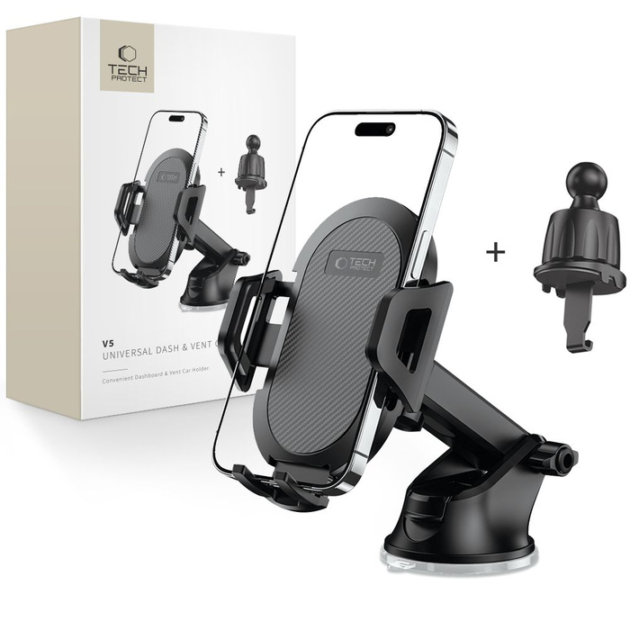 UCHWYT TECH-PROTECT V5 UNIVERSAL DASHBOARD & VENT CAR MOUNT BLACK