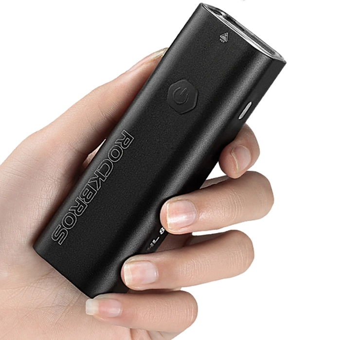 Lampka rowerowa przednia Rockbros 24710012001 800 lm + kabel USB-C - USB-A - czarna