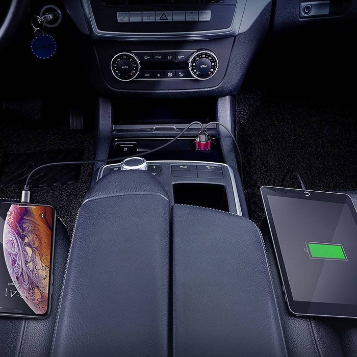 [PO ZWROCIE] Baseus Magic Series Dual QC - ładowarka samochodowa Quick Charge 3.0 2x USB 45W 6A czarny (CCMLC20A-01)