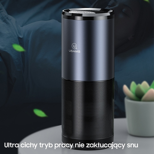 Przenośny Sterylizator Powietrza USAMS UV-C Czarny Szary