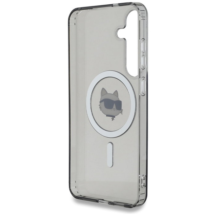 Etui Karl Lagerfeld Button Choupette      Head Printed Logo MagSafe do Samsung Galaxy S25 czarny