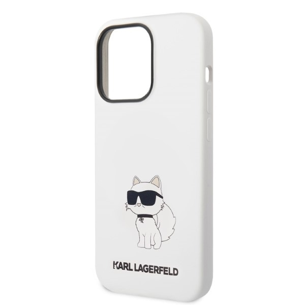 Etui KARL LAGERFELD Apple iPhone 14 Pro Silicone Choupette Biały Hardcase