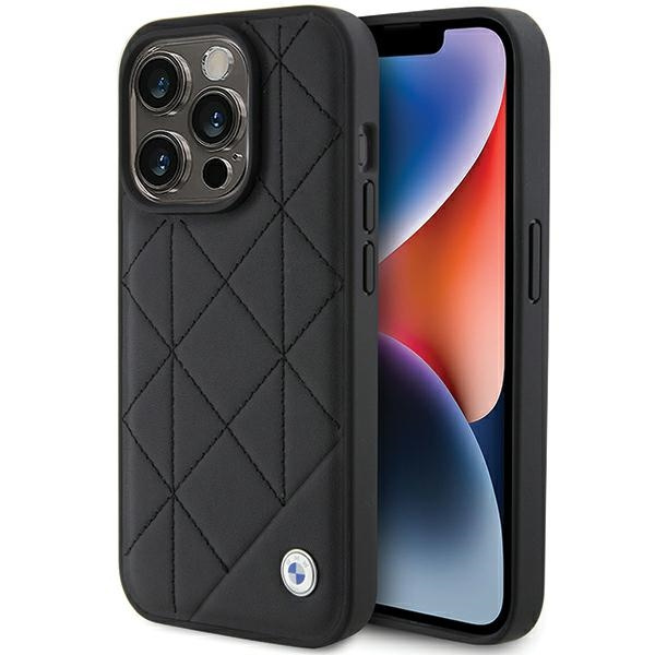 Etui Bmw Bmhcp15x22rqdk Iphone 15 Pro Max 6.7" Czarny/black Leather QuiltedCase