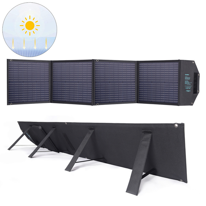 Choetech ładowarka solarna 100W składana 2x USB 1x USB C PD QC czarna (SC009-V2)