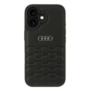 Audi Synthetic Leather iPhone 16 6.1"czarny/black hardcase AU-TPUPCIP16-GT/D2-BK
