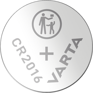 Lithium Button Cell Varta, CR2016, 87mh, 3V, 2-Pack