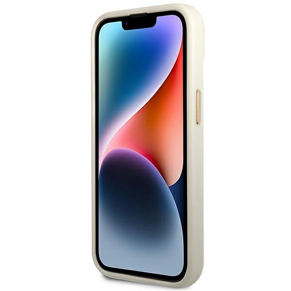 Etui GUESS Apple iPhone 14 Croco Collection Srebrny Hardcase