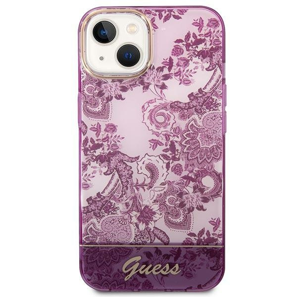 Etui GUESS Apple iPhone 14 Plus Porcelain Collection Różowy Fuksja Hardcase