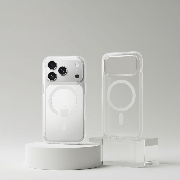 Etui na iPhone 15 PRO Forcell F-Protect Clear Hybrid Premium zgodny z MagSafe transparentne 0INT