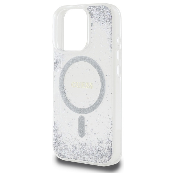 Guess GUHMP16LRGRGES iPhone 16 Pro 6.3"   srebrny/silver hardcase Resin Gradient Glitter MagSafe