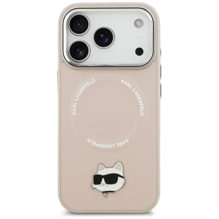 Etui Karl Lagerfeld Choupette Pin        MagSafe do iPhone 17 Pro różowy