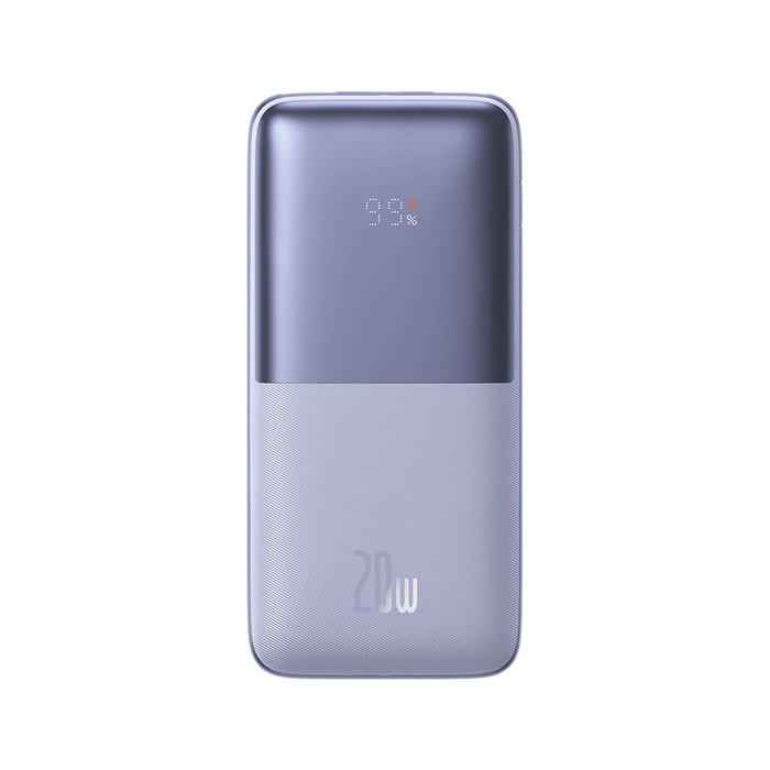 Powerbank Baseus Bipow Pro 10000mAh 20W fioletowy z kablem USB Typu A - USB Typu C 3A 0.3m (PPBD040205)