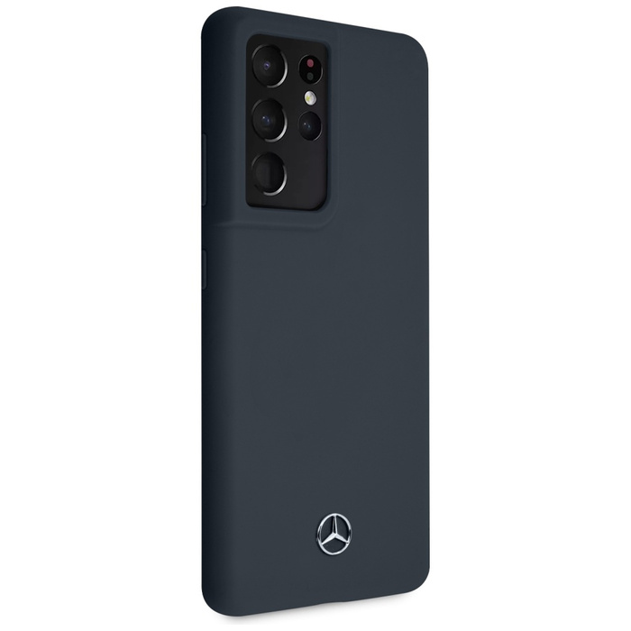 Etui MERCEDES Samsung Galaxy S21 Ultra Silicone Line MEHCS21LSILNA Niebieski Hardcase